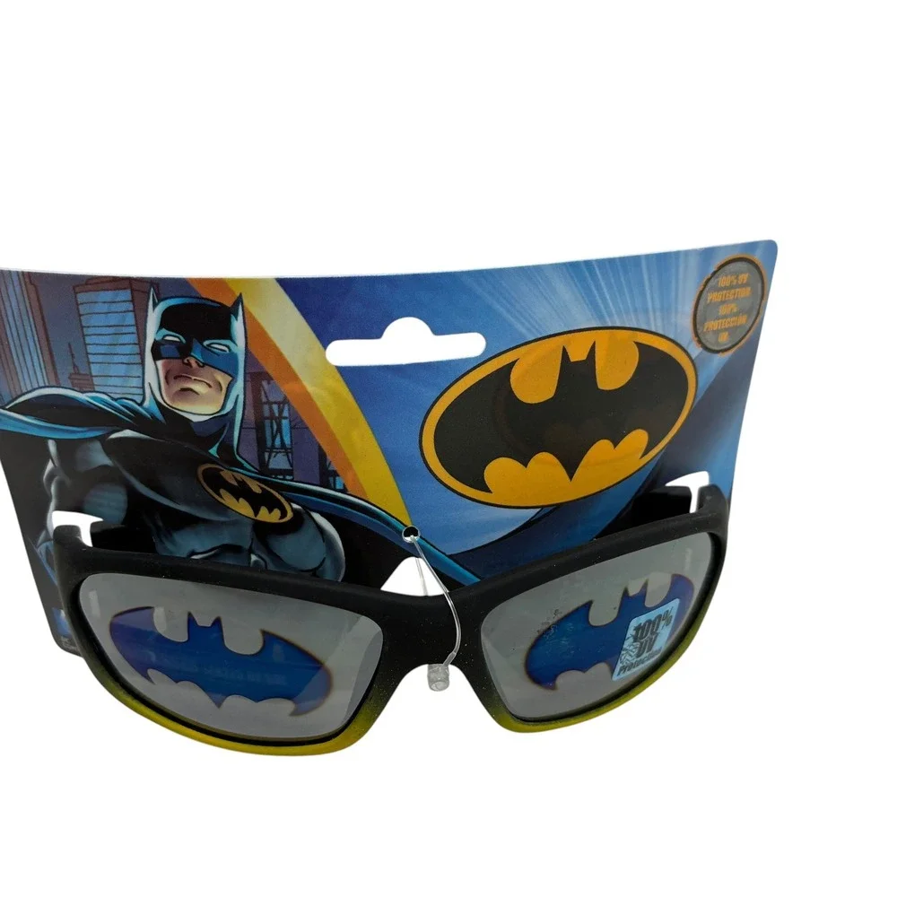 Batman Kids Sunglasses DC Comics Black Yellow UV Protection Mirrored Superhero